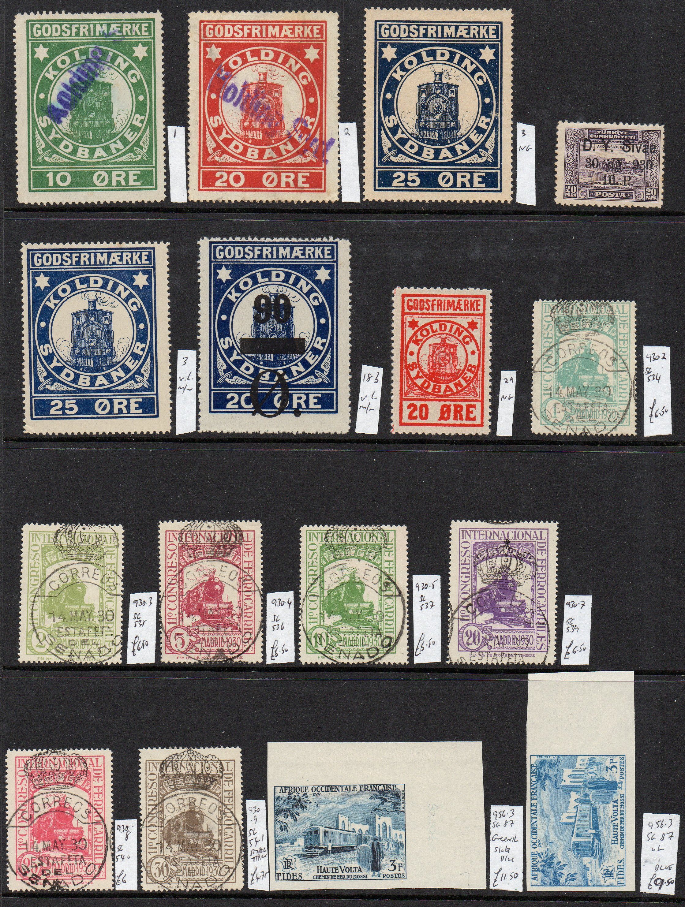Oct 2020 Railway Stamps Train Stamps Sellos Ferroviarios Timbres-poste ferroviaires Briefmarken Eisenbahn